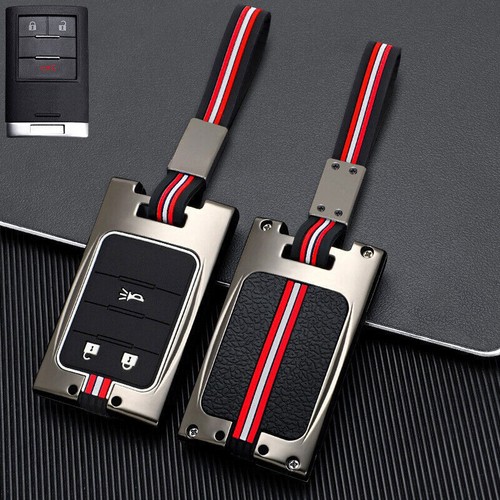 Zinc Alloy Silicone Car Key Case Cover For Cadillac Escalade ATS ESV EXT CTS STS - Picture 5 of 12