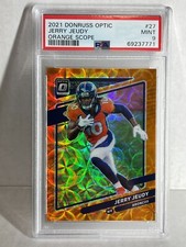 2021 Panini Donruss Optic Jerry Jeudy Orange Scope Holo Prizm /79 Broncos PSA 9