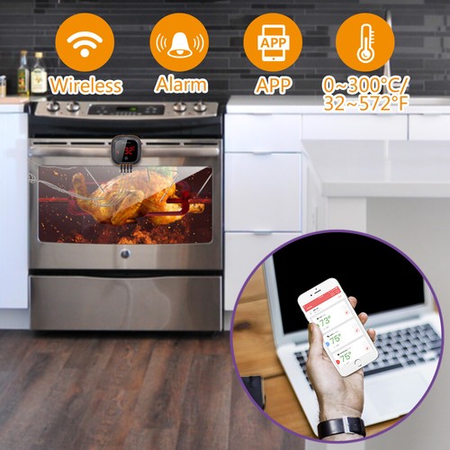BBQ Thermometer Digital Bluetooth Grillthermometer Smoker Küche Ofen IBT-4XS C/F - Bild 4 von 14