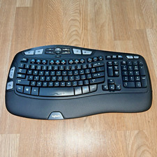 Logitech K350 Comfort Wave Wireless Ergonomic Keyboard – Tested & Working