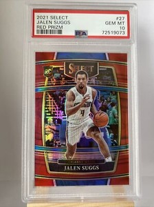 2021 Panini Select Concourse Rookie Red Prizm 081/199 Jalen Suggs PSA 10 #27 RC 