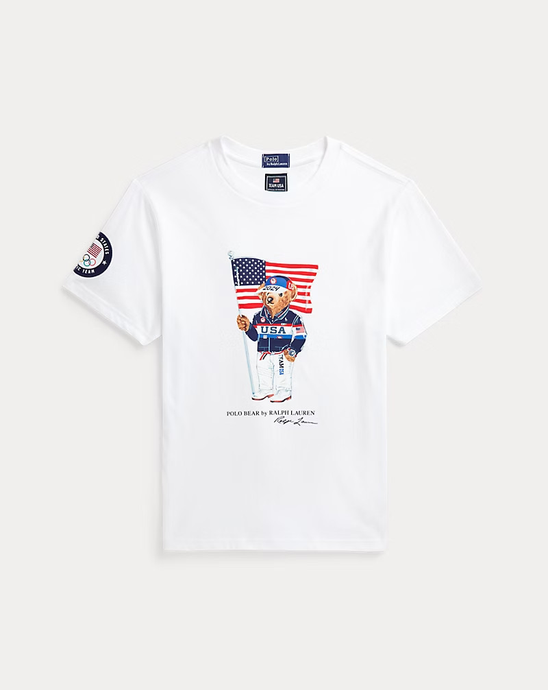 Ralph Lauren Team USA Olympics Polo Bear Cotton Jersey Tee Mens L NWT
