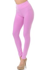 Buttery Smooth High Waisted Basic Solid Leggings - 3 Inch Band