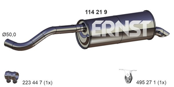 Ernst EndschalldäMpfer FüR Seat Ibiza Iv Skoda Fabia Ii Vw Polo V-image