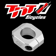TNT Bicycles Double-Bolt BMX Seat Post Clamp - 25.4mm Silver