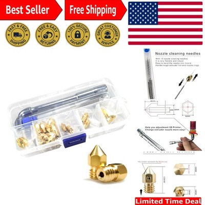 Complete 24-Piece MK8 Nozzle Set with DIY Tools & Storage Box for All Printers