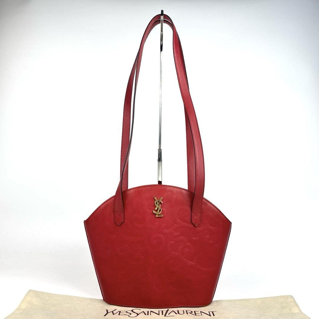 Borsa a tracolla Yves Saint Laurent YSL Cassandra vintage pelle rossa F06221965
