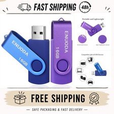 Pack de 2 clés USB ENUODA 16 Go USB 2.0 bleu violet pivotant