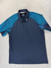 Oakley Regular Fit Performance Short Sleeve Polo Shirt Men's Large Blue