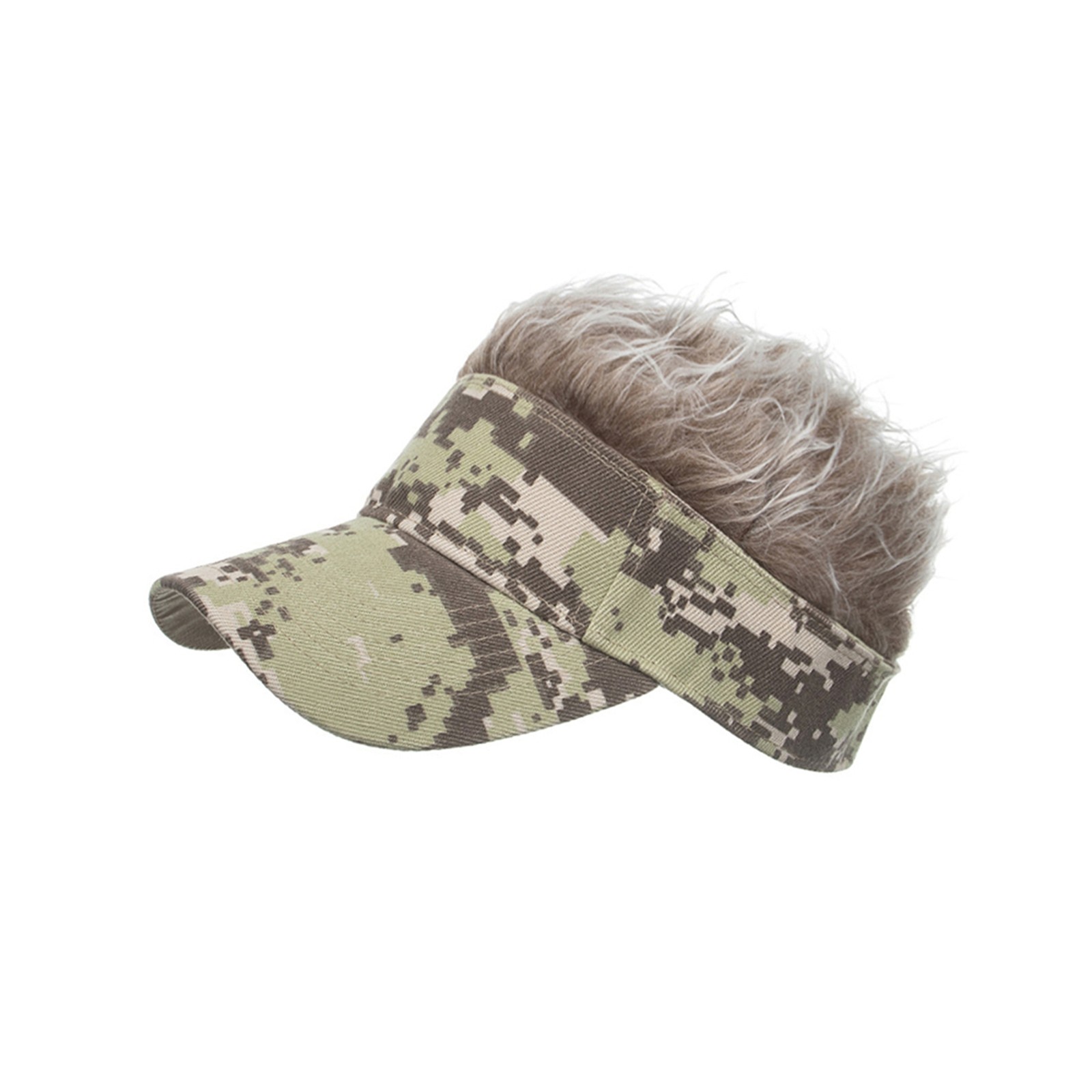 Wig Baseball Cap Funny Wig SunVisor Hat Short Fake Hair Cap For Men Adults Bald