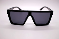 SOJOS SQUARE SUNGLASSES C1 SHINY BLACK SJ2117 P GREY LENS