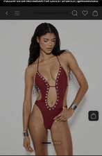 New With Tags Missguided Bikini Monkini Swimsuit Size L Petite