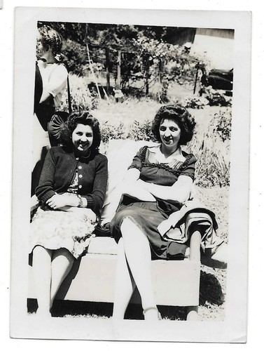Vernacular Snapshot 2 Women "Mrs. Harry Niles Mrs. Roger Niles"
