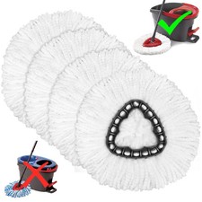 4  Replacement Microfiber Mop HEAD For O-Cedar Spin Mop Easy Clean Wring Refill