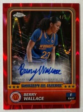2024 Topps Chrome McDonald's Berry Wallace Red RayWave Refractor Auto 4/5 #12