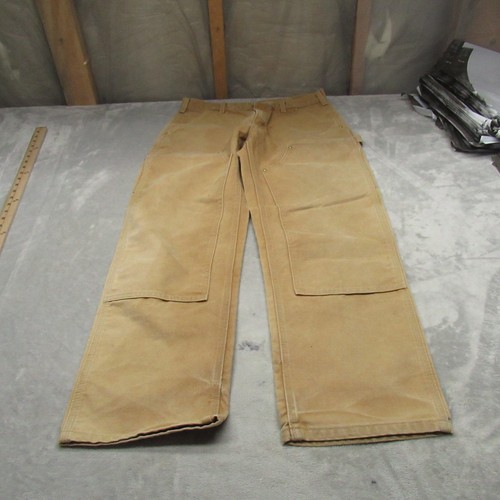 Carhartt Double Knee Pants Men 32x30 Brown Canvas Carpenter Loose Relax Boot VTG - Image 1