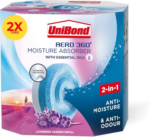UniBond Aero 360 Lavender Refill Moisture Absorber Twin Pack (2 x 450g)
