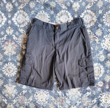 Blue Cargo Shorts with Side Pockets