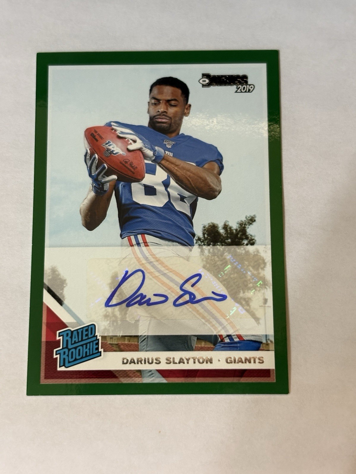 Darius Slayton Panini Donruss #338 Autograph-Green