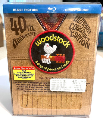 WOODSTOCK 40th Anniversary UCE (Blu-ray, 2009, 2 Discs, Ltd) Complete (LN Discs)