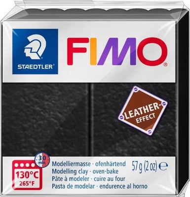 FIMO leather-effect schwarz 57 g  Knet- & Modelliermaterial
