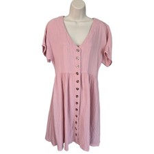 Madewell Pink Cotton Gauze Dress XS