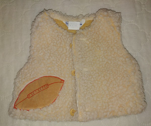 Vintage kids vest Wooly Football clothes 12 months  Little Goodies by Good lad