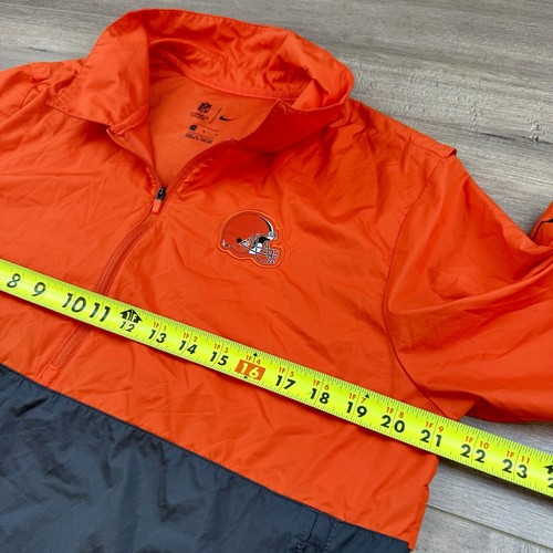 Cleveland Browns NFL Nike On Field Apparel Short Sleeve Windbreaker 1/2 Zip - Picture 13 of 13