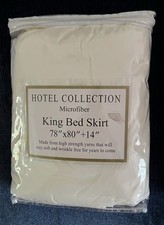 Hotel Collection Microfiber Luxury Hotel Quality Bed Skirt Dust Ruffle Off White