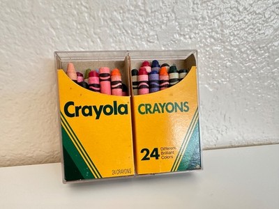 Vintage No. 24 P Crayola Crayons 24 Count 1990 Binney & Smith In Plastic Case