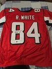 Roddy White Signed Atlanta Red Football Jersey Beckett Authentication Witnessed