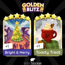 Monopoly - Golden Blitz! BRIGHT AND MERRY or TOASTY TREAT⚡(FAST DELIVERY)⚡