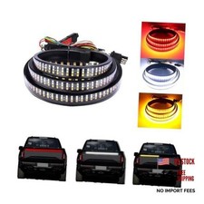 59" Truck Tailgate Light Bar, Triple Row LED Light Strip with Red Brake White