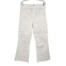 Spanx Women's High Rise Wide Leg Pull On Jeans White XL