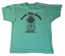 Vintage 80s Smokin' Oldies Jukebox Charleston, IL T-Shirt Screen Stars USA Sz XL
