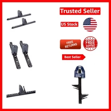 Universal Adjustable 15-Inch Black Kayak Foot Pegs - Set of 2 with Trigger Lock