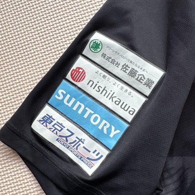 Asics Wrestling Japan National Team T-Shirt L Black Sponsor Logos