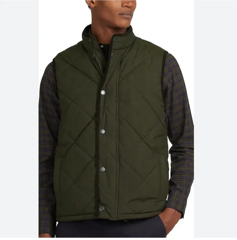 Sage/ Classic~ Barbour Harley Box Quilted Vest MSRP$250 ~ WARM, COMFY & Stylish