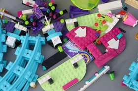 LEGO&reg; Friends 41130 Amusement Park Roller Coaster Incomplete! No Minifigs! READ!