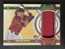 2021 Topps Triple Threads Jumbo Relic Gold Daulton Varsho 6/9 Jersey Auto RC