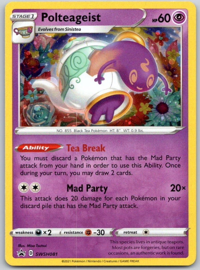 Pokemon TCG Polteageist SWSH081 - Black Star Promo - Holo - NM