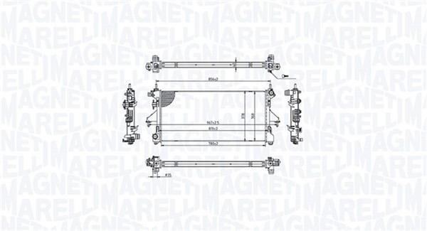 Magneti Marelli MotorküHler WasserküHler 350213215400 FüR Fiat Ducato Bus 130-image