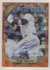 2018 Bowman Mega Box Orange Mojo Refractor 14/25 Clint Frazier Auto 0hz4