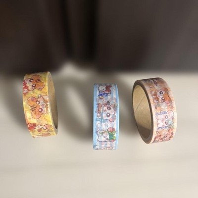 Tottoko Hamtaro Masking Tape Set 3pcs, Stationery, Collectible, 14+