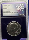 1964 P NGC PF68 Proof Kennedy Half Dollar 50c US Coin Trader Bea Purple Core