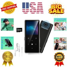 64GB MP3 Player with Bluetooth 5.2, Music Player with Built-in HD Speaker, FM...