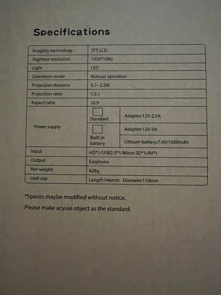 Projector Mini LED Portable  - Image 2 of 4