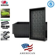 Sturdy 1020 Seed Starter Trays without Drainage Holes - 10 Pack, 1.6'' Deep