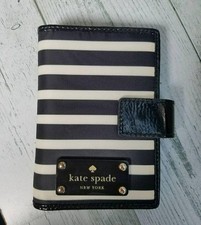 kate spade notebook cover black and white striped pattern