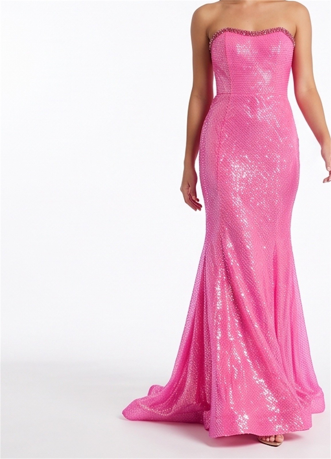 Ava Presley Pink Sequin Mermaid Gown Formal Evening Dress BNWT US 6 image 7